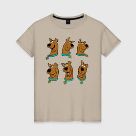 Женская футболка хлопок с принтом Scooby-Doo в Курске, 100% хлопок | прямой крой, круглый вырез горловины, длина до линии бедер, слегка спущенное плечо | scooby doo | vdosadir | скуберт фон дуенхеймер | скуби ду | уильям ханна