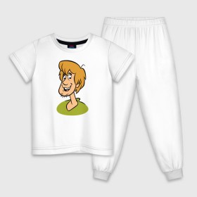 Детская пижама хлопок с принтом Shaggy в Курске, 100% хлопок |  брюки и футболка прямого кроя, без карманов, на брюках мягкая резинка на поясе и по низу штанин
 | scooby doo | shaggy | vdosadir | скуби ду | шегги