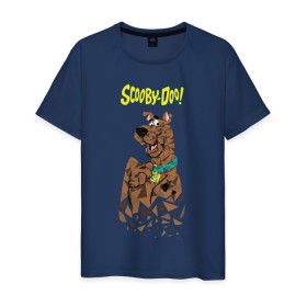 Мужская футболка хлопок с принтом Scooby-Doo в Курске, 100% хлопок | прямой крой, круглый вырез горловины, длина до линии бедер, слегка спущенное плечо. | scooby doo | vdosadir | скуберт фон дуенхеймер | скуби ду | уильям ханна