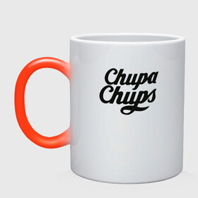 Кружка хамелеон с принтом Chupa-Chups Logo в Курске, керамика | меняет цвет при нагревании, емкость 330 мл | chupa chups | confectus | confetto | бренд | конфета | сладкое | сладость | сосалка | соска | чупа | чупа чупс | чупс