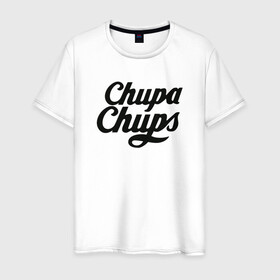 Мужская футболка хлопок с принтом Chupa-Chups Logo в Курске, 100% хлопок | прямой крой, круглый вырез горловины, длина до линии бедер, слегка спущенное плечо. | chupa chups | confectus | confetto | бренд | конфета | сладкое | сладость | сосалка | соска | чупа | чупа чупс | чупс
