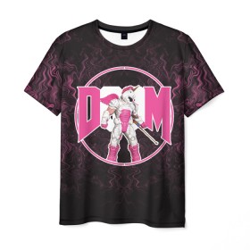 Мужская футболка 3D с принтом DooM Eternal в Курске, 100% полиэфир | прямой крой, круглый вырез горловины, длина до линии бедер | doom eternal | doomguy | pink | ад | доом | дум гай | дум этернал | игра | монстры | персонаж из игры | розовый | шутер