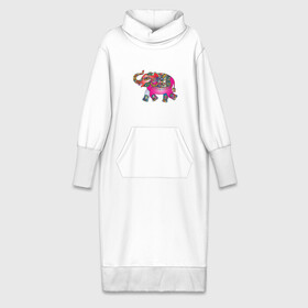 Платье удлиненное хлопок с принтом Слон в Курске,  |  | декоративный | животные | звери | прикольные картинки | слон