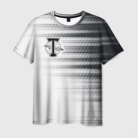 Мужская футболка 3D с принтом Торпедо в Курске, 100% полиэфир | прямой крой, круглый вырез горловины, длина до линии бедер | белое | пфл | рфпл | торпедо | форма | футбол | чёрное