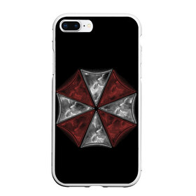 Чехол для iPhone 7Plus/8 Plus матовый с принтом Umbrella Corporation в Курске, Силикон | Область печати: задняя сторона чехла, без боковых панелей | 2 | biohazard | claire | evil | horror | raccoon | resident | survival | t virus | t вирус | выживание | зла | кеннеди | клэр | леон | обитель | раккун | редфилд | скотт | ужас