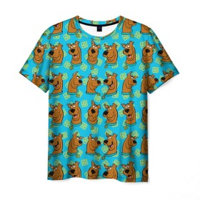 Мужская футболка 3D с принтом Scooby-Doo в Курске, 100% полиэфир | прямой крой, круглый вырез горловины, длина до линии бедер | scooby doo | vdosadir | скуберт фон дуенхеймер | скуби ду | уильям ханна