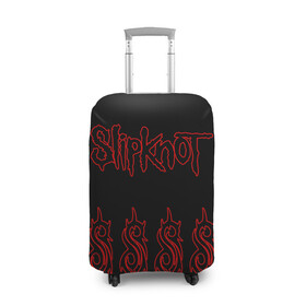 Чехол для чемодана 3D с принтом Slipknot (5) в Курске, 86% полиэфир, 14% спандекс | двустороннее нанесение принта, прорези для ручек и колес | devil | metal | music | rock | satana | slipknot | дьявол | метал | музыка | рок | сатана | слипкнот