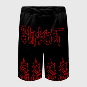 Детские спортивные шорты 3D с принтом Slipknot (5) в Курске,  100% полиэстер
 | пояс оформлен широкой мягкой резинкой, ткань тянется
 | Тематика изображения на принте: devil | metal | music | rock | satana | slipknot | дьявол | метал | музыка | рок | сатана | слипкнот
