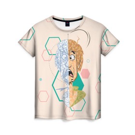 Женская футболка 3D с принтом Shaggy в Курске, 100% полиэфир ( синтетическое хлопкоподобное полотно) | прямой крой, круглый вырез горловины, длина до линии бедер | scooby doo | shaggy | vdosadir | скуби ду | уильям ханна | шегги