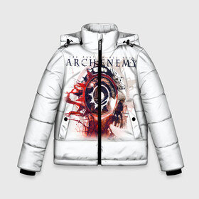 Зимняя куртка для мальчиков 3D с принтом Arch Enemy 41 в Курске, ткань верха — 100% полиэстер; подклад — 100% полиэстер, утеплитель — 100% полиэстер | длина ниже бедра, удлиненная спинка, воротник стойка и отстегивающийся капюшон. Есть боковые карманы с листочкой на кнопках, утяжки по низу изделия и внутренний карман на молнии. 

Предусмотрены светоотражающий принт на спинке, радужный светоотражающий элемент на пуллере молнии и на резинке для утяжки | Тематика изображения на принте: arch enemy | арч | енеми | енэми | метал | металл | рок | энеми | энэми