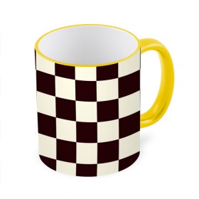 Кружка с принтом Шахматка в Курске, керамика | ёмкость 330 мл | квадраты | текстуры | узор шахматка | узоры | чб | чб квадраты | чб узор | шахматка | шахматная доска | шахматы