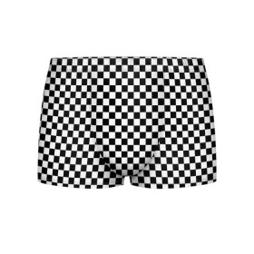 Мужские трусы 3D с принтом Шахматка мелкая в Курске, 50% хлопок, 50% полиэстер | классическая посадка, на поясе мягкая тканевая резинка | Тематика изображения на принте: квадраты | мелкая шахматка | текстуры | узор шахматка | узоры | чб | чб квадраты | чб узор | шахматка | шахматная доска | шахматы