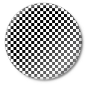 Значок с принтом Шахматка мелкая в Курске,  металл | круглая форма, металлическая застежка в виде булавки | Тематика изображения на принте: квадраты | мелкая шахматка | текстуры | узор шахматка | узоры | чб | чб квадраты | чб узор | шахматка | шахматная доска | шахматы