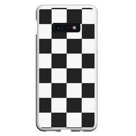 Чехол для Samsung S10E с принтом Шахматка в Курске, Силикон | Область печати: задняя сторона чехла, без боковых панелей | Тематика изображения на принте: квадраты | текстуры | узор шахматка | узоры | чб | чб квадраты | чб узор | шахматка | шахматная доска | шахматы