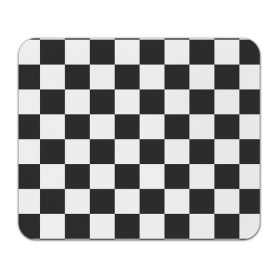 Коврик для мышки прямоугольный с принтом Шахматка в Курске, натуральный каучук | размер 230 х 185 мм; запечатка лицевой стороны | Тематика изображения на принте: квадраты | текстуры | узор шахматка | узоры | чб | чб квадраты | чб узор | шахматка | шахматная доска | шахматы