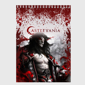 Скетчбук с принтом Castlevania в Курске, 100% бумага
 | 48 листов, плотность листов — 100 г/м2, плотность картонной обложки — 250 г/м2. Листы скреплены сверху удобной пружинной спиралью | castlevania | аниме | кастлваниа | кяссуруваниа | сериал | фэнтази