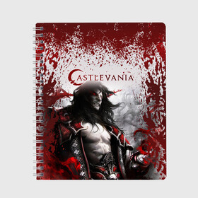 Тетрадь с принтом Castlevania в Курске, 100% бумага | 48 листов, плотность листов — 60 г/м2, плотность картонной обложки — 250 г/м2. Листы скреплены сбоку удобной пружинной спиралью. Уголки страниц и обложки скругленные. Цвет линий — светло-серый
 | castlevania | аниме | кастлваниа | кяссуруваниа | сериал | фэнтази