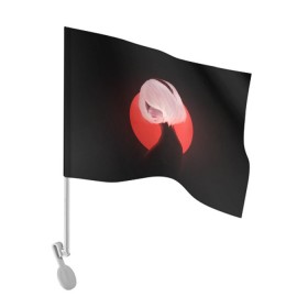 Флаг для автомобиля с принтом 2b Nier Black в Курске, 100% полиэстер | Размер: 30*21 см | 2b | art | black | nier automata