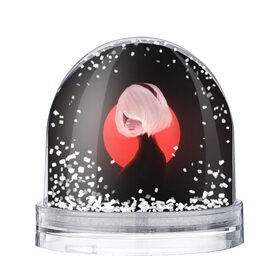 Снежный шар с принтом 2b Nier Black в Курске, Пластик | Изображение внутри шара печатается на глянцевой фотобумаге с двух сторон | 2b | art | black | nier automata