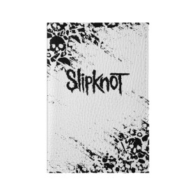 Обложка для паспорта матовая кожа с принтом SLIPKNOT в Курске, натуральная матовая кожа | размер 19,3 х 13,7 см; прозрачные пластиковые крепления | Тематика изображения на принте: slipknot | джей вайнберг | джеймс рут | джои джордисон | донни стили | кори тейлор | крис фен | крэйг джонс | мик томсон | пол греи | слипкнот | шон крэхан