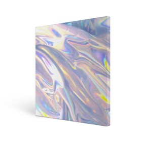 Холст квадратный с принтом Фольга в Курске, 100% ПВХ |  | abstraction | абстрактный фон | абстракция | блестящая | блестящий | глянец | глянцевый | калейдоскоп | переливающийся | психоделика | разводы | разводы краски | текстура | фольга