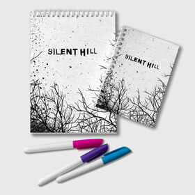 Блокнот с принтом SILENT HILL в Курске, 100% бумага | 48 листов, плотность листов — 60 г/м2, плотность картонной обложки — 250 г/м2. Листы скреплены удобной пружинной спиралью. Цвет линий — светло-серый
 | horror | pyramidhead | silent hill | silent hill 2 | silent hill 3 | survival horror | знаки | орден | пирамидоголовый | сайлент хилл | сайрэнто хиру | символы | ужасы | хоррор