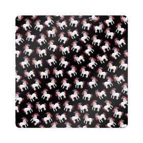Магнит виниловый Квадрат с принтом Единороги в Курске, полимерный материал с магнитным слоем | размер 9*9 см, закругленные углы | animal | rainbow | unicorn | единорог | единорожка | животное | радуга