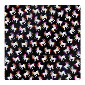 Магнитный плакат 3Х3 с принтом Единороги в Курске, Полимерный материал с магнитным слоем | 9 деталей размером 9*9 см | animal | rainbow | unicorn | единорог | единорожка | животное | радуга