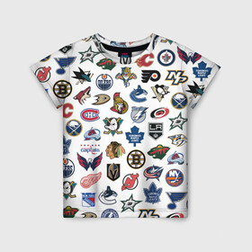 Детская футболка 3D с принтом Логотипы НХЛ в Курске, 100% гипоаллергенный полиэфир | прямой крой, круглый вырез горловины, длина до линии бедер, чуть спущенное плечо, ткань немного тянется | capitals | nhl | penguins | pittsburgh | washington | блюз | бостон | брюинз | вашингтон | детройт | кэпиталз | логотипы нхл | нью йорк | пингвинз | питтсбург | рейнджерс | сан хосе шаркс | сент луис | тампа бэй