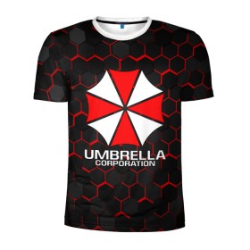 Мужская футболка 3D спортивная с принтом UMBRELLA CORP в Курске, 100% полиэстер с улучшенными характеристиками | приталенный силуэт, круглая горловина, широкие плечи, сужается к линии бедра | ada wong | biohazard | leon | nemesis | project resistance | raccoon city | re | re3 | resident evil | resident evil 3 | rpd | stars | umbrella | ада вонг | амбрелла | немезис | ужасы