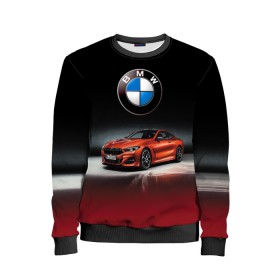 Детский свитшот 3D с принтом BMW в Курске, 100% полиэстер | свободная посадка, прямой крой, мягкая тканевая резинка на рукавах и понизу свитшота | bmw | car | germany | prestige | red | автомобиль | бмв | германия | красный | престиж