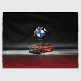 Плед 3D с принтом BMW в Курске, 100% полиэстер | закругленные углы, все края обработаны. Ткань не мнется и не растягивается | Тематика изображения на принте: bmw | car | germany | prestige | red | автомобиль | бмв | германия | красный | престиж