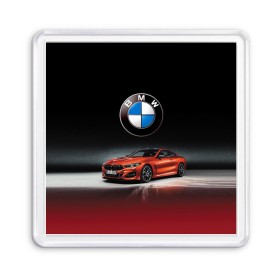 Магнит 55*55 с принтом BMW в Курске, Пластик | Размер: 65*65 мм; Размер печати: 55*55 мм | bmw | car | germany | prestige | red | автомобиль | бмв | германия | красный | престиж