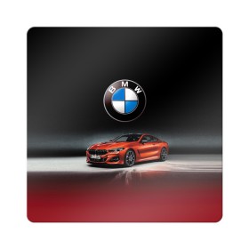 Магнит виниловый Квадрат с принтом BMW в Курске, полимерный материал с магнитным слоем | размер 9*9 см, закругленные углы | bmw | car | germany | prestige | red | автомобиль | бмв | германия | красный | престиж