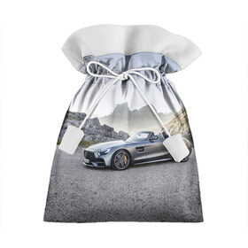 Подарочный 3D мешок с принтом Mercedes V8 Biturbo в Курске, 100% полиэстер | Размер: 29*39 см | Тематика изображения на принте: cabriolet | car | germany | mercedes | mountains | nature | v 8 biturbo | автомобиль | германия | горы | кабриолет | мерседес | природа