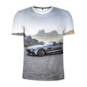 Мужская футболка 3D спортивная с принтом Mercedes V8 Biturbo в Курске, 100% полиэстер с улучшенными характеристиками | приталенный силуэт, круглая горловина, широкие плечи, сужается к линии бедра | cabriolet | car | germany | mercedes | mountains | nature | v 8 biturbo | автомобиль | германия | горы | кабриолет | мерседес | природа