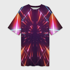 Платье-футболка 3D с принтом SYNTHWAVE   RETROWAVE в Курске,  |  | hotline miami | neon | new retro wave | outrun | outrun electro | retro | retrowave | synth | synthwave | неон | ретро | хотлайн майами