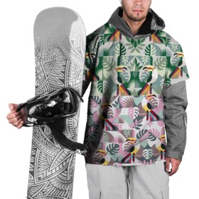 Накидка на куртку 3D с принтом туканы в Курске, 100% полиэстер |  | Тематика изображения на принте: casual | summer | летние | лето | пляжное | тренд | тропики