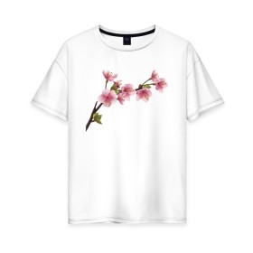Женская футболка хлопок Oversize с принтом Весна 2020. в Курске, 100% хлопок | свободный крой, круглый ворот, спущенный рукав, длина до линии бедер
 | весенние картинки | весна | весна 2020 | зелнь | прекрасное время года | прикольные картинки | природа | птицы | тюльпаны | цветы