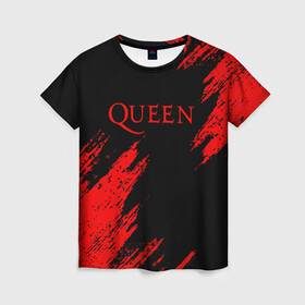 Женская футболка 3D с принтом QUEEN. в Курске, 100% полиэфир ( синтетическое хлопкоподобное полотно) | прямой крой, круглый вырез горловины, длина до линии бедер | queen | квин | мистер робот | музыка | рами малек | рок | фредди меркьюри