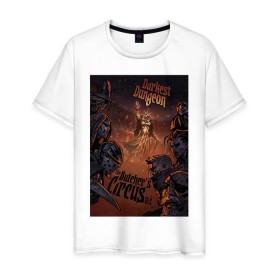 Мужская футболка хлопок с принтом Darkest Dungeon в Курске, 100% хлопок | прямой крой, круглый вырез горловины, длина до линии бедер, слегка спущенное плечо. | butchers circus | darkest dungeon | game | games | rpg