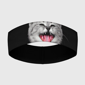 Повязка на голову 3D с принтом Кричащий кот. в Курске,  |  | животные | звери | зевающий кот | кися | кот | котенок | котики | коты | кричащий кот | минимализм | питомцы | прикольные картинки