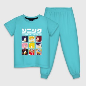 Детская пижама хлопок с принтом Японский Sonic в Курске, 100% хлопок |  брюки и футболка прямого кроя, без карманов, на брюках мягкая резинка на поясе и по низу штанин
 | 16бит | 8бит | dendy | hedgehog | japan | movie | sega | sonic | the | в японском стиле | винтаж | денди | ёжик | игра | иероглифы | йероглифы | кино | сега | соник | фильм | японский