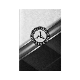 Обложка для паспорта матовая кожа с принтом MERCEDES-BENZ в Курске, натуральная матовая кожа | размер 19,3 х 13,7 см; прозрачные пластиковые крепления | amg | auto | bmw | honda | jdm | mercedes | nissan | porsche | racing | sport | subar | toyota | автомобил | автомобильные | киа | лексус | марка | машины | митсубиси | ниссан | порше | спорт | субару | тесла | тойота | хонда