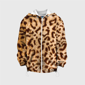 Детская куртка 3D с принтом Леопард в Курске, 100% полиэстер | застежка — молния, подол и капюшон оформлены резинкой с фиксаторами, по бокам — два кармана без застежек, один потайной карман на груди, плотность верхнего слоя — 90 г/м2; плотность флисового подклада — 260 г/м2 | abstract | animal | cat | leopard | texture | абстракция | гепард | животное | животные | зверь | кот | кошка | леопард | охотник | паттерн | полигоны | текстура | узор | хищник