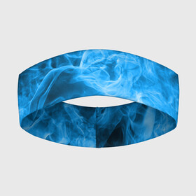 Повязка на голову 3D с принтом ОГОНЬ BLUE в Курске,  |  | битва огней | неон | неоновый | огонь | пламя | пожар | синий | стихия | текстура | цветной | яркий