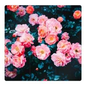 Магнитный плакат 3Х3 с принтом Dark flowers в Курске, Полимерный материал с магнитным слоем | 9 деталей размером 9*9 см | dark | flowers | leaves | roses | весна | лепестки | розы | сад | цветы
