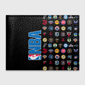 Обложка для студенческого билета с принтом NBA (Team Logos 1) в Курске, натуральная кожа | Размер: 11*8 см; Печать на всей внешней стороне | Тематика изображения на принте: ball | basketball | sport | streetball | баскетбол | мяч | нба | спорт | стритбол