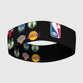 Повязка на голову 3D с принтом NBA (Team Logos 2) в Курске,  |  | ball | basketball | sport | streetball | баскетбол | мяч | нба | спорт | стритбол