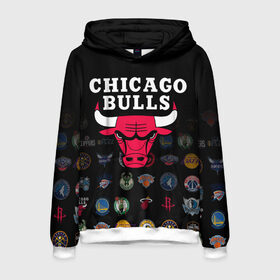 Мужская толстовка 3D с принтом Chicago Bulls (1) в Курске, 100% полиэстер | двухслойный капюшон со шнурком для регулировки, мягкие манжеты на рукавах и по низу толстовки, спереди карман-кенгуру с мягким внутренним слоем. | ball | basketball | chicago bulls | sport | streetball | баскетбол | мяч | нба | спорт | стритбол | чикаго буллз